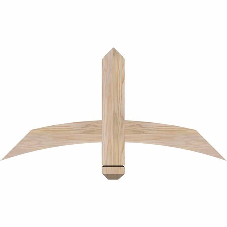 Ekena Millwork Bellingham Smooth Timber Gable Bracket, Douglas Fir, 36"W x 18"H x 3 1/2"D x 3 1/2"F, 12/12 Pitch GBW036X18X0404BEL00SDF